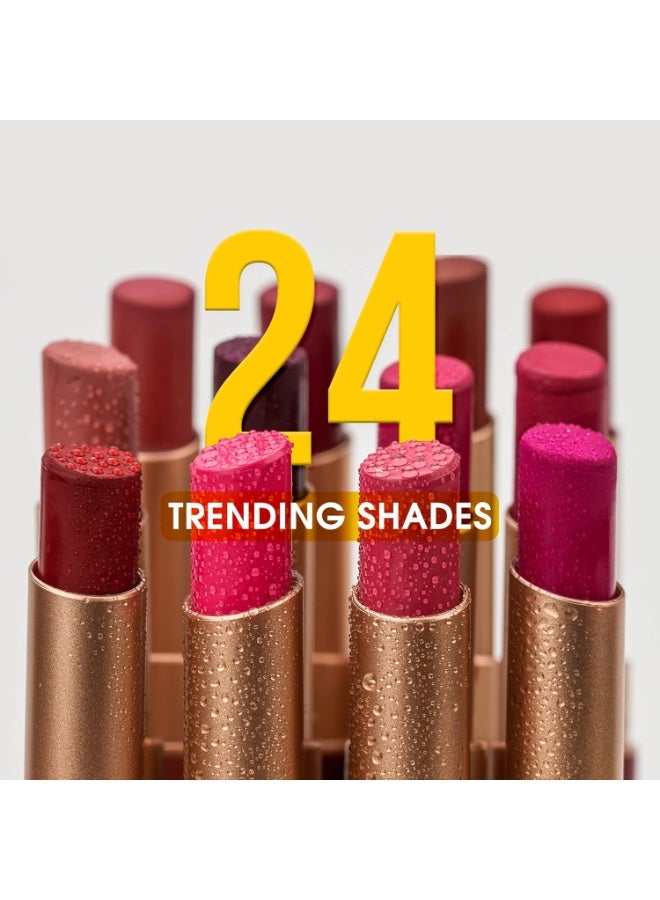 Colors Queen Luscious Lips - Non Transfer Creamy Matte Lipstick | Highly Pigmented with Smooth Application | Long Lasting Lipstick Waterproof | Smudge Proof Lipstick for Women (04 - Royal Rust Maroon - 3.5g) - Image 5